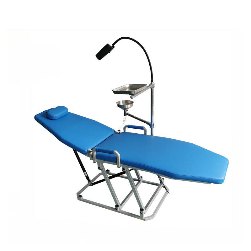 55-Portable Simple Folding Dental Examination Chair Manual Power Source Metal Material with Pit Groove .jpg